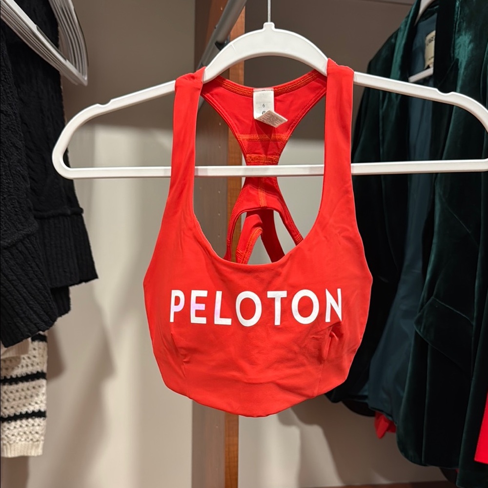Peloton x 🍋 Lululemon Strong Identity Red Sports Bra Size 6